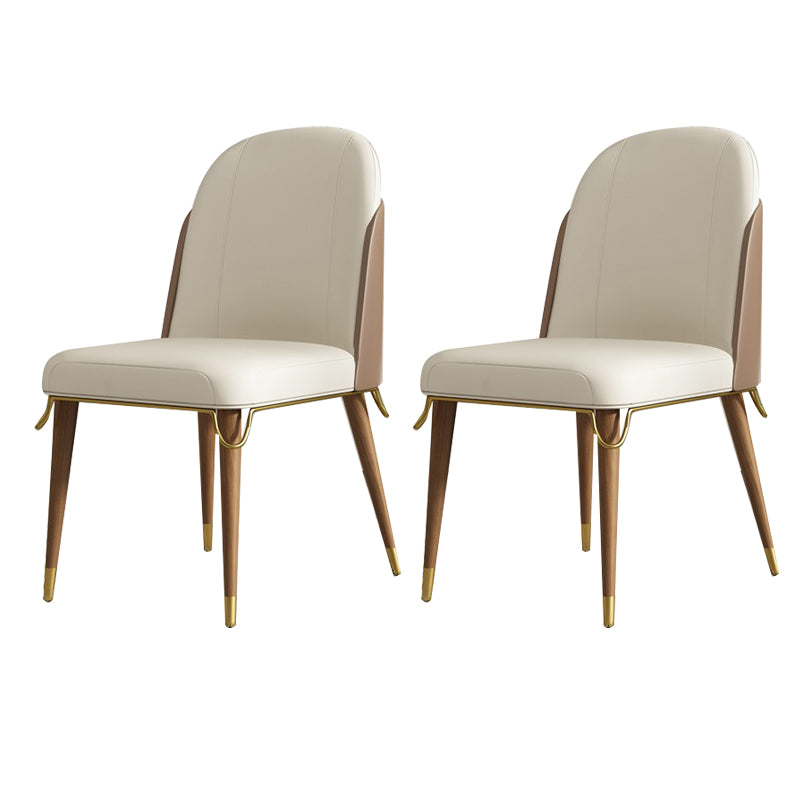 Chaises de salle à manger en bois de style nordique, chaise Parsons sans accoudoirs pour restaurant (lot de 2)