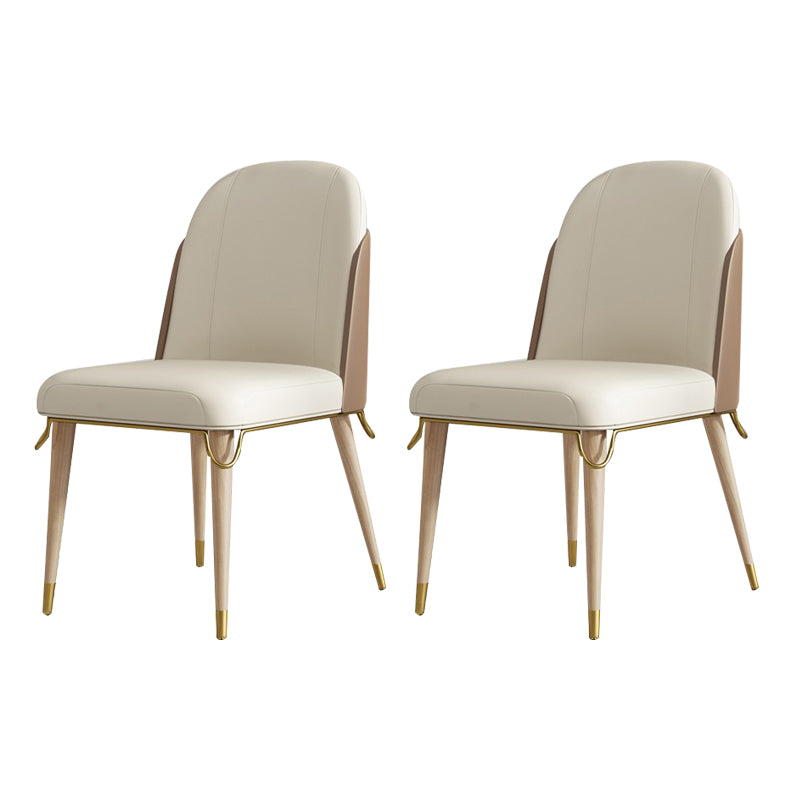 Chaises de salle à manger en bois de style nordique, chaise Parsons sans accoudoirs pour restaurant (lot de 2)