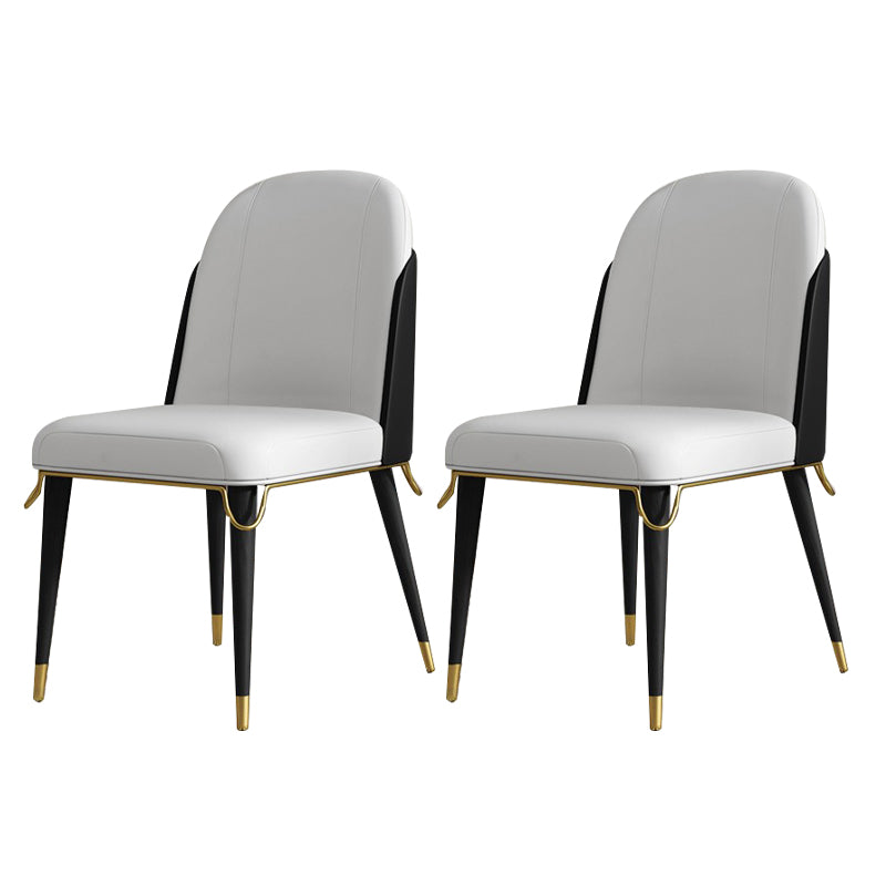 Chaises de salle à manger en bois de style nordique, chaise Parsons sans accoudoirs pour restaurant (lot de 2)