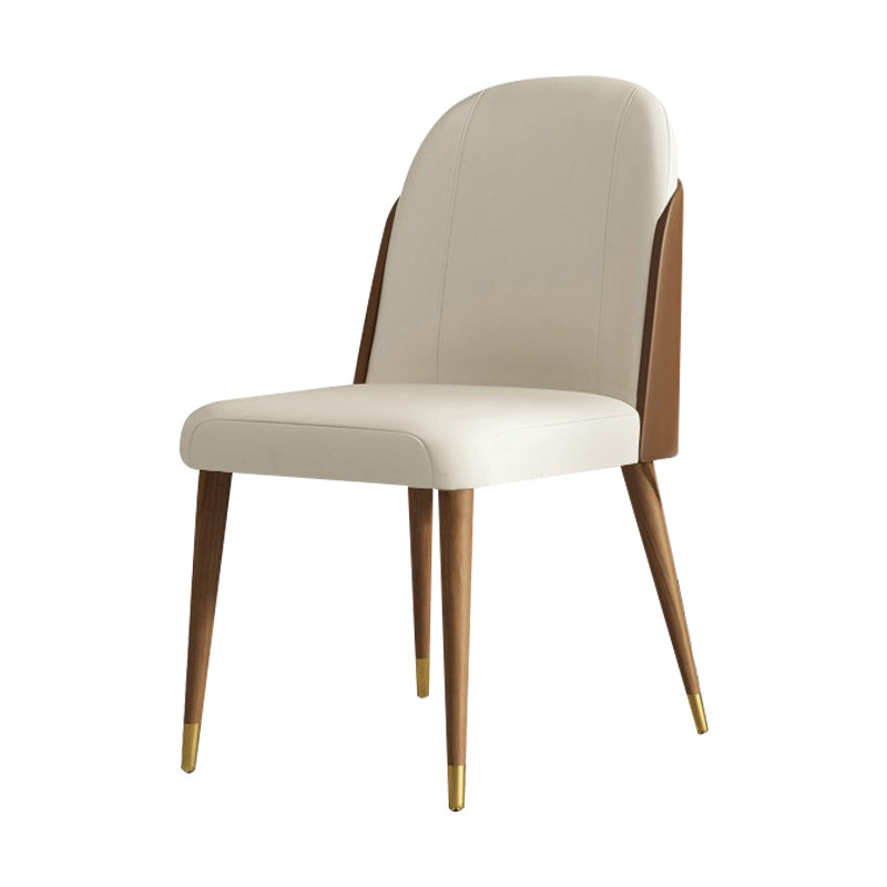 Chaises de salle à manger en bois de style nordique, chaise Parsons sans accoudoirs pour restaurant (lot de 2)
