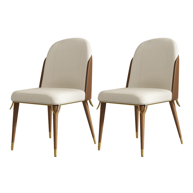Chaises de salle à manger en bois de style nordique, chaise Parsons sans accoudoirs pour restaurant (lot de 2)