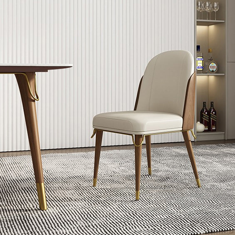 Chaises de salle à manger en bois de style nordique, chaise Parsons sans accoudoirs pour restaurant (lot de 2)