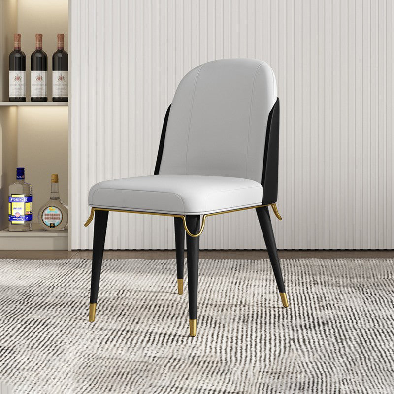 Chaises de salle à manger en bois de style nordique, chaise Parsons sans accoudoirs pour restaurant (lot de 2)