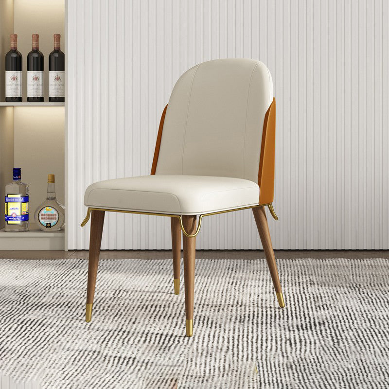 Chaises de salle à manger en bois de style nordique, chaise Parsons sans accoudoirs pour restaurant (lot de 2)