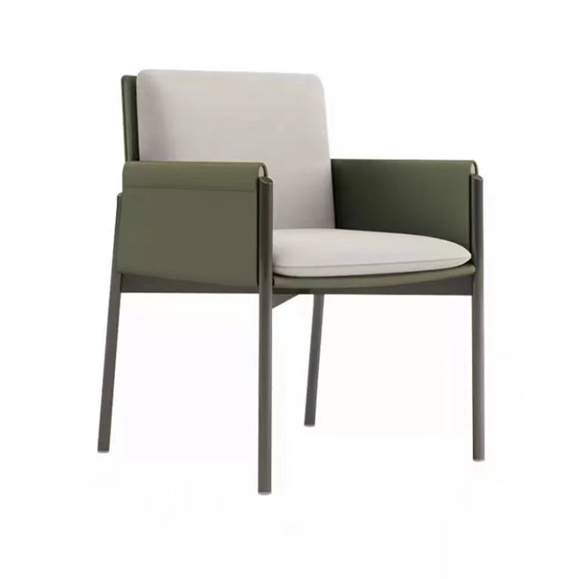 Contemporary Fabric Dining Room Chair Upholstered Arm Single Chair