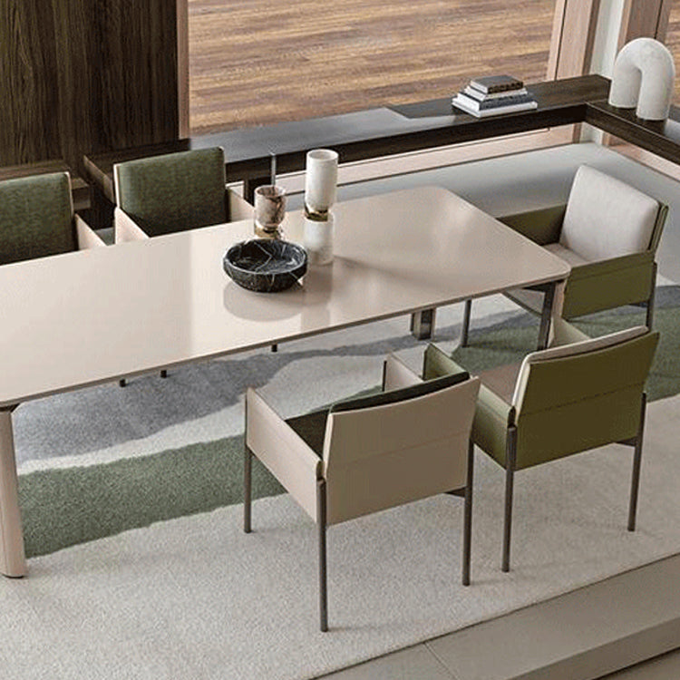 Contemporary Fabric Dining Room Chair Upholstered Arm Single Chair
