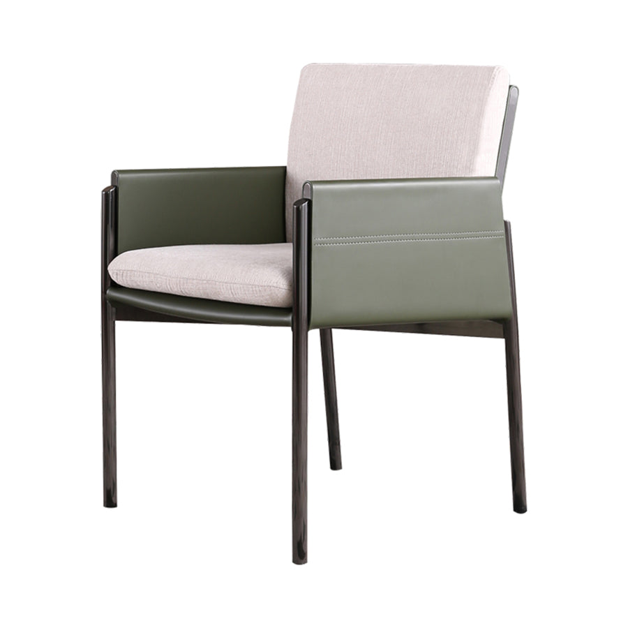 Contemporary Fabric Dining Room Chair Upholstered Arm Single Chair