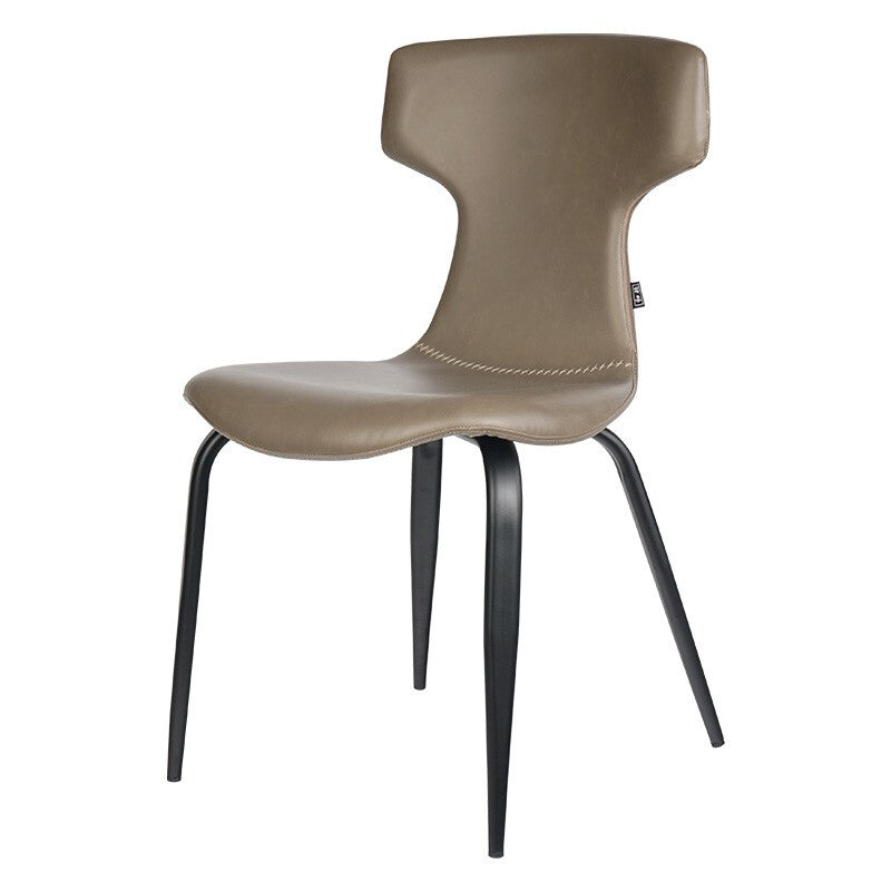 Chaise de salle à manger simple tapissée par métal de Wingback de chaise latérale à la maison de style moderne