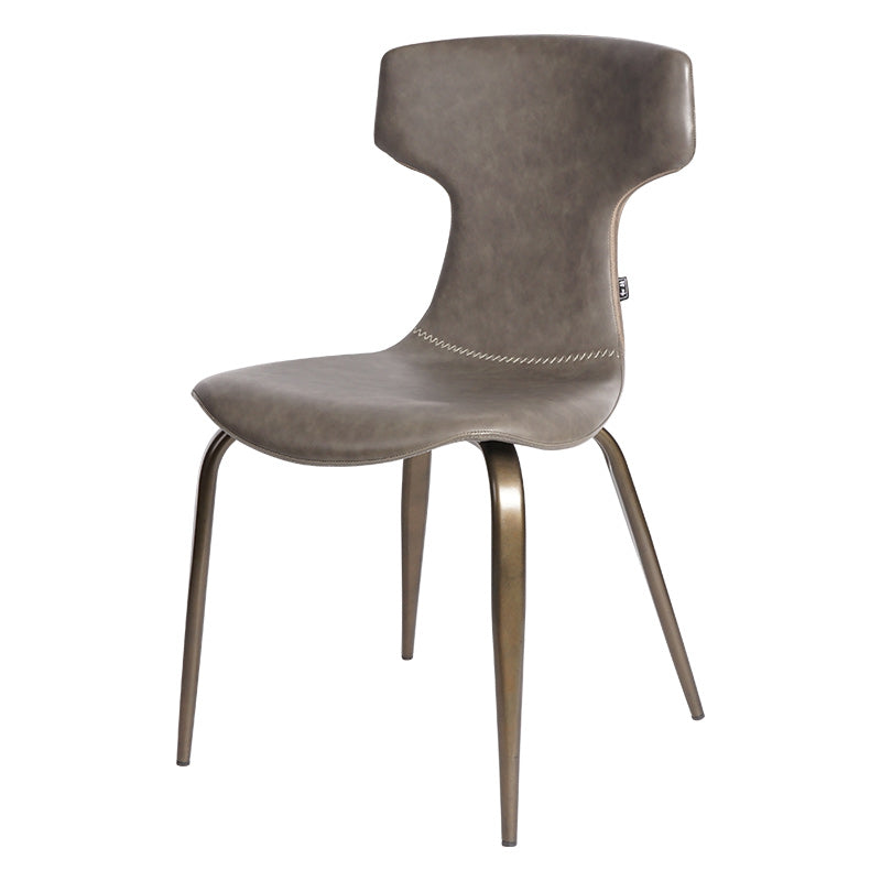 Chaise de salle à manger simple tapissée par métal de Wingback de chaise latérale à la maison de style moderne