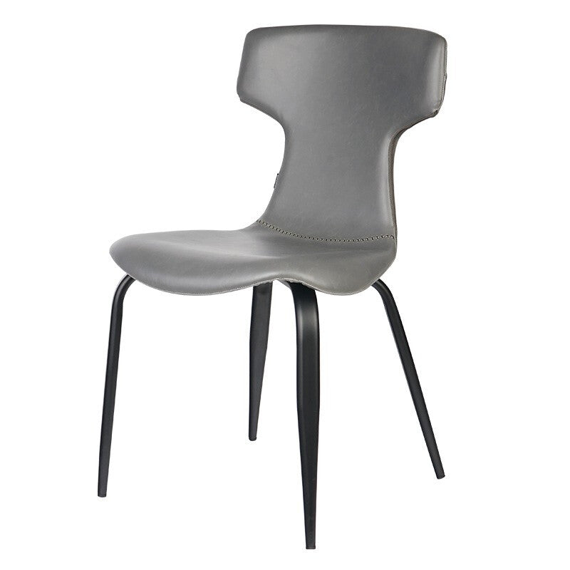 Chaise de salle à manger simple tapissée par métal de Wingback de chaise latérale à la maison de style moderne