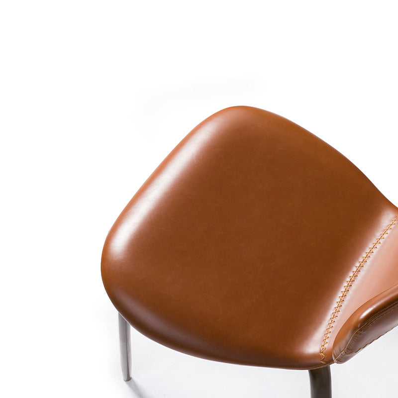 Chaise de salle à manger simple tapissée par métal de Wingback de chaise latérale à la maison de style moderne