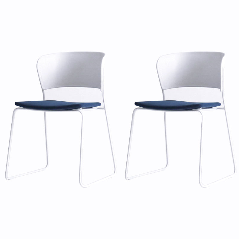 Matte Finish Industrial Dining Side Chair Open Back Plastic Dining Chair