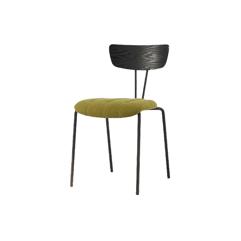 Chaise de salle à manger de style industriel, chaises latérales de cuisine sans accoudoirs avec pieds en métal