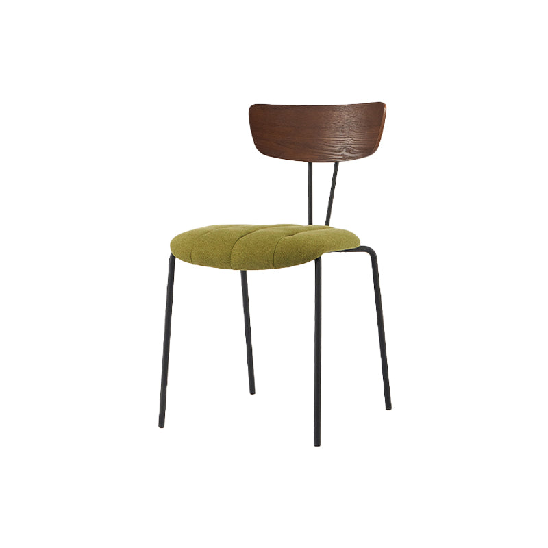 Chaise de salle à manger de style industriel, chaises latérales de cuisine sans accoudoirs avec pieds en métal