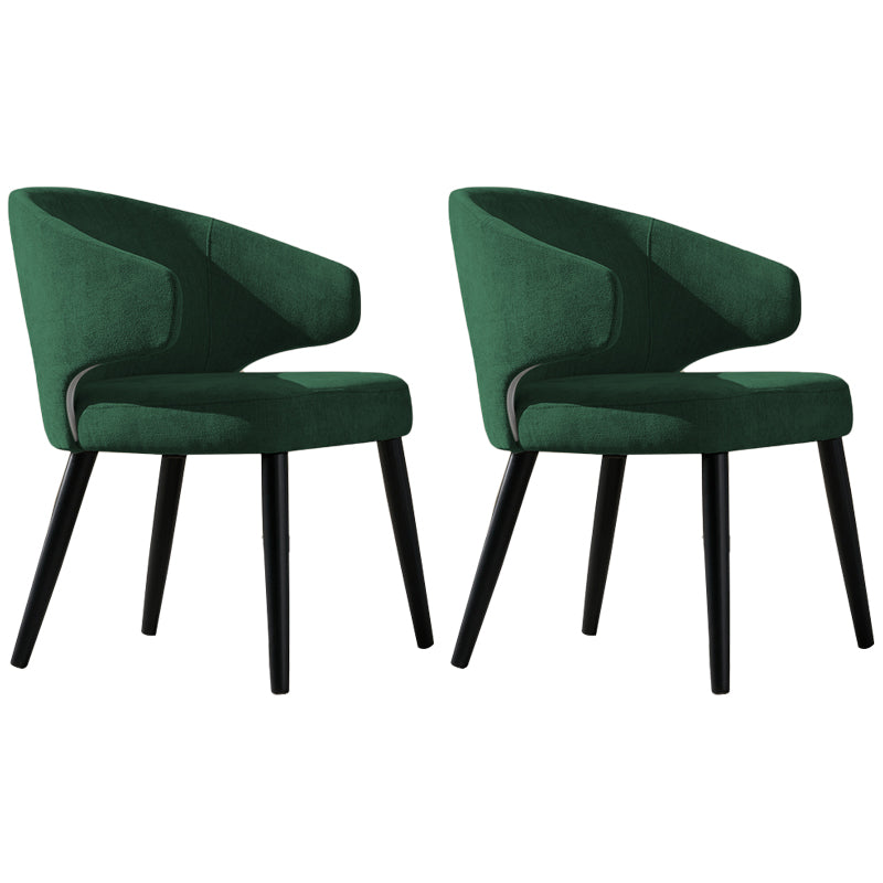 Fauteuils de salle à manger contemporains en bois, chaise d'appoint à oreilles pour usage domestique (Ensemble de 2)
