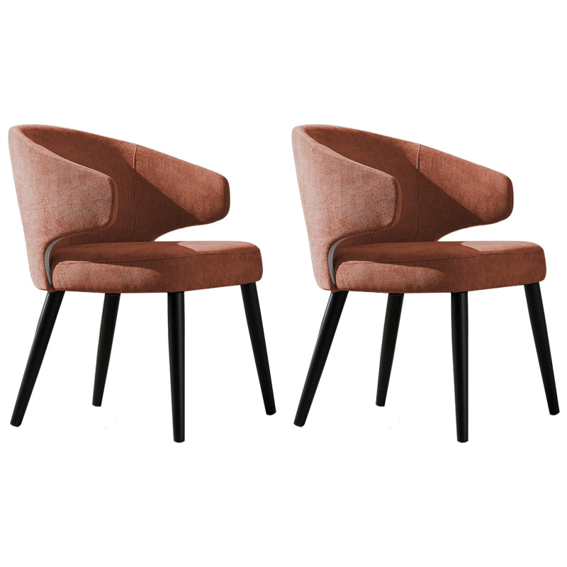 Fauteuils de salle à manger contemporains en bois, chaise d'appoint à oreilles pour usage domestique (Ensemble de 2)
