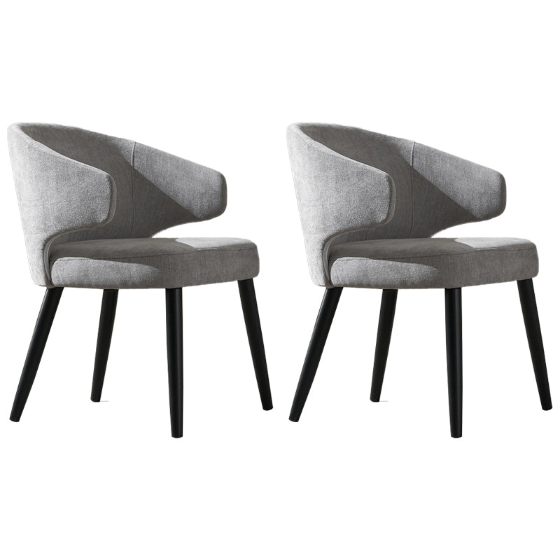 Fauteuils de salle à manger contemporains en bois, chaise d'appoint à oreilles pour usage domestique (Ensemble de 2)