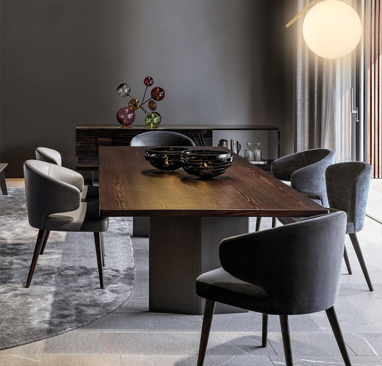 Fauteuils de salle à manger contemporains en bois, chaise d'appoint à oreilles pour usage domestique (Ensemble de 2)