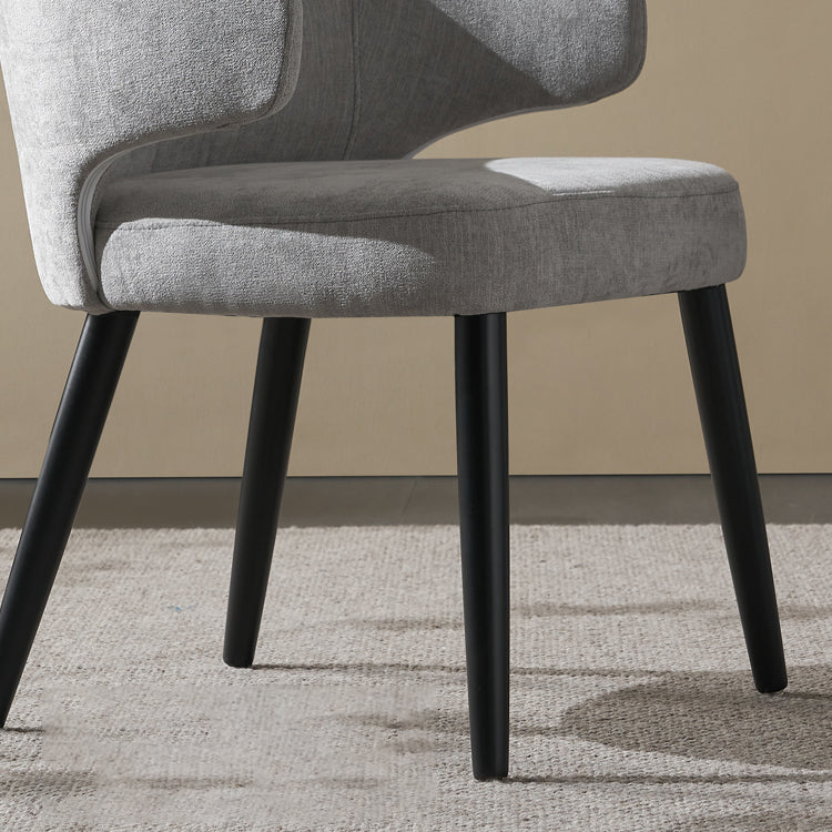 Fauteuils de salle à manger contemporains en bois, chaise d'appoint à oreilles pour usage domestique (Ensemble de 2)
