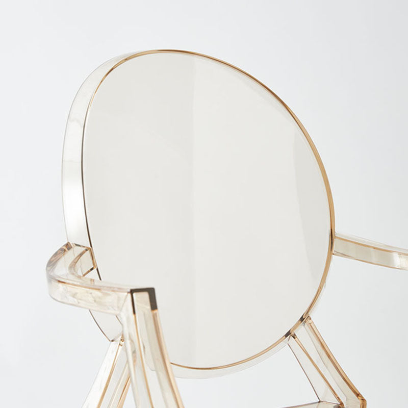 Chaise latérale de salle à manger à dossier ouvert au design moderne, fauteuil de salle à manger en plastique pour la maison