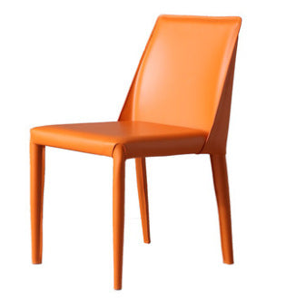 Contemporary Leather Chairs Set Kitchen Dining Room Solid Back Side Chair