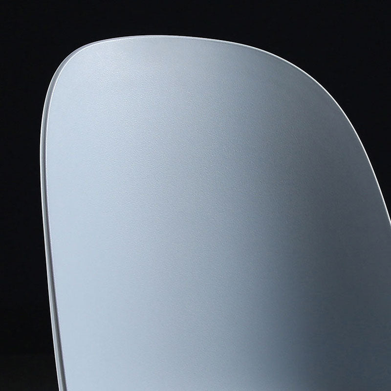 Silla lateral de comedor de plástico de estilo escandinavo, silla sin brazos con respaldo abierto para el hogar