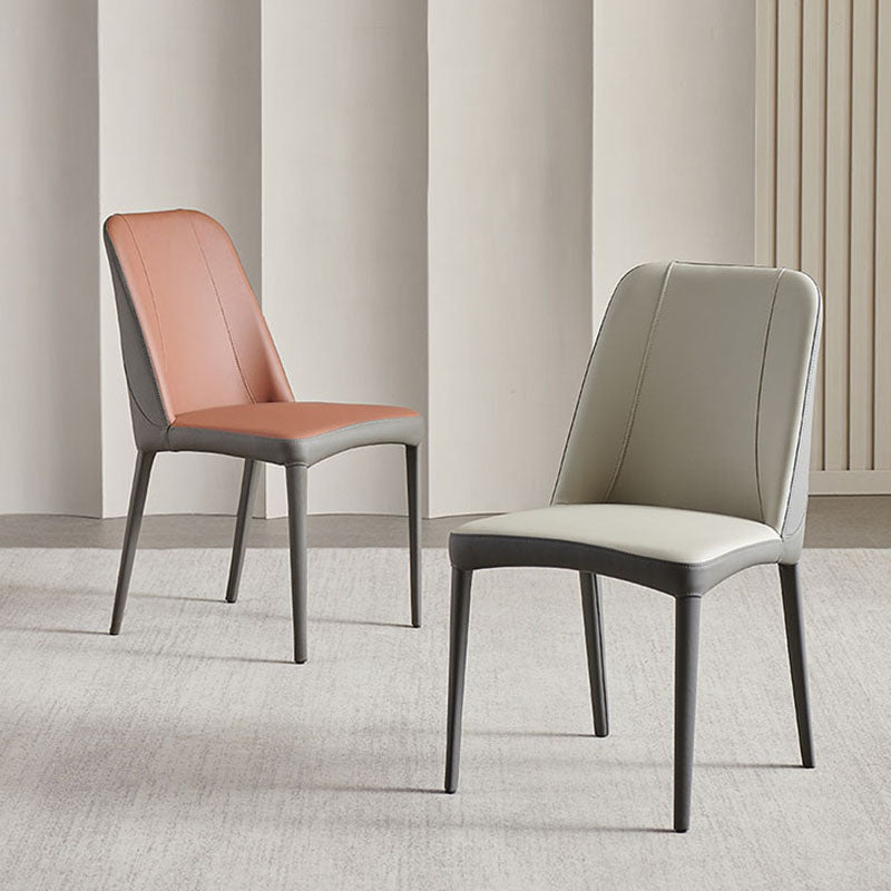 Chaise d'appoint industrielle pour la maison Chaise d'appoint rembourrée en métal à dossier solide (Ensemble de 2)