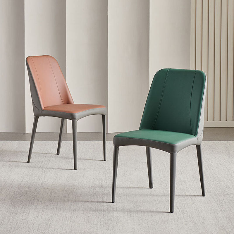 Chaise d'appoint industrielle pour la maison Chaise d'appoint rembourrée en métal à dossier solide (Ensemble de 2)