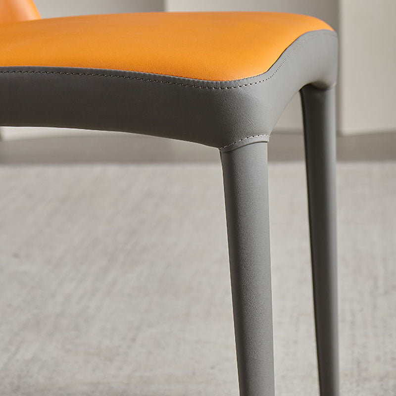 Chaise d'appoint industrielle pour la maison Chaise d'appoint rembourrée en métal à dossier solide (Ensemble de 2)