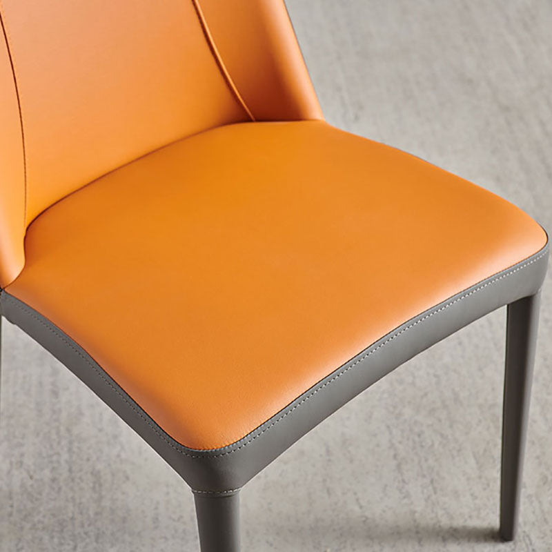 Chaise d'appoint industrielle pour la maison Chaise d'appoint rembourrée en métal à dossier solide (Ensemble de 2)