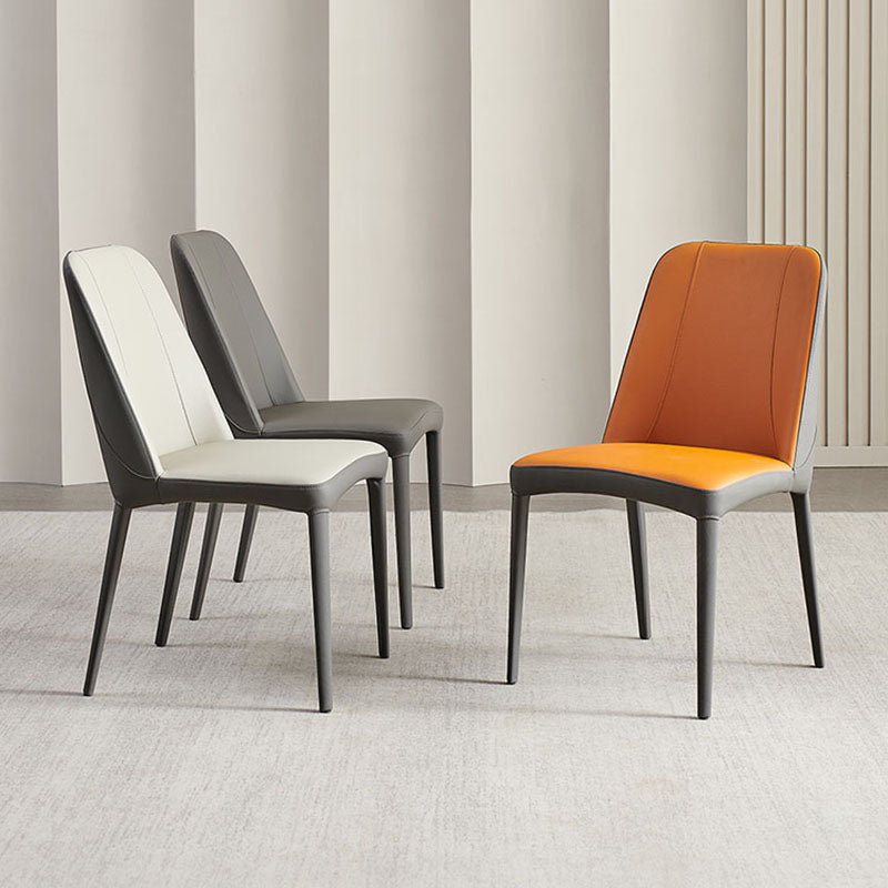 Chaise d'appoint industrielle pour la maison Chaise d'appoint rembourrée en métal à dossier solide (Ensemble de 2)