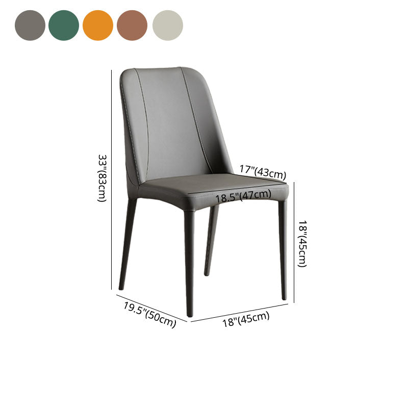 Chaise d'appoint industrielle pour la maison Chaise d'appoint rembourrée en métal à dossier solide (Ensemble de 2)