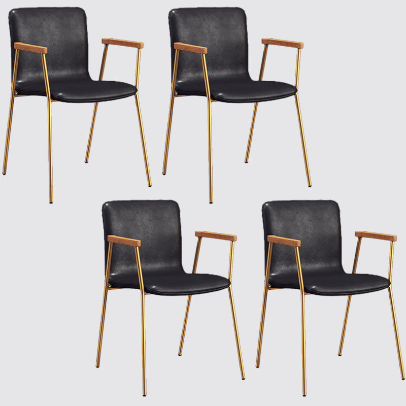 Fauteuil de salle à manger en cuir industriel, finition mate, chaise de salle à manger à dossier solide