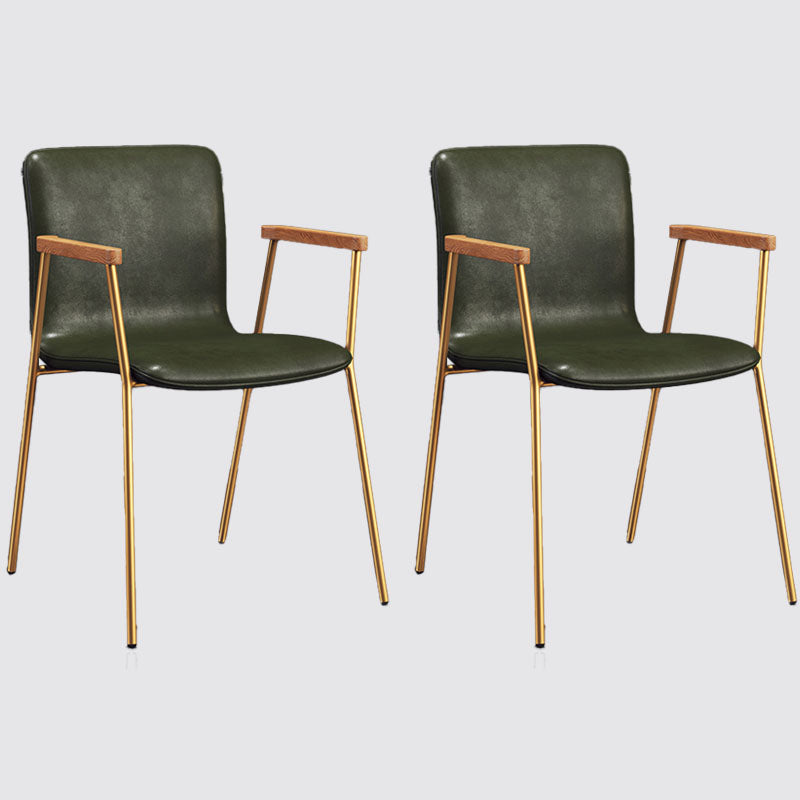 Fauteuil de salle à manger en cuir industriel, finition mate, chaise de salle à manger à dossier solide