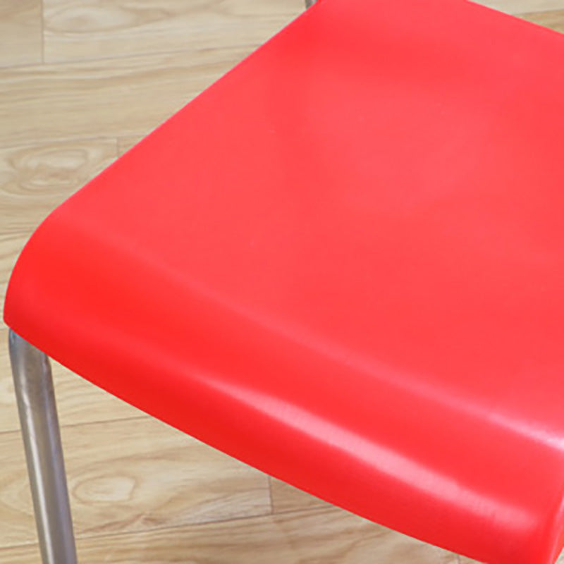 Minimalistischer Kunststoff -Essfutter Armless Stuhl Open Rücken stapelbare Essneitenstuhl