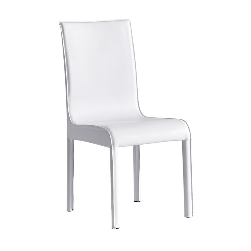 Sillas de comedor de piel sintética contemporáneas Sillas sin brazos laterales tapizadas