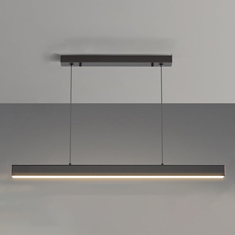 Esszimmer moderne Inselleuchte Schwarzes lineares Aluminium -Anhänger Licht