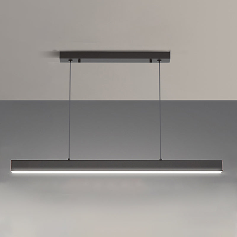 Esszimmer moderne Inselleuchte Schwarzes lineares Aluminium -Anhänger Licht