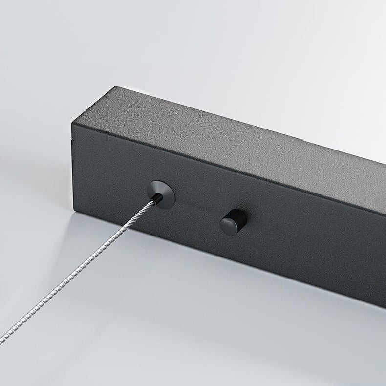 Esszimmer moderne Inselleuchte Schwarzes lineares Aluminium -Anhänger Licht