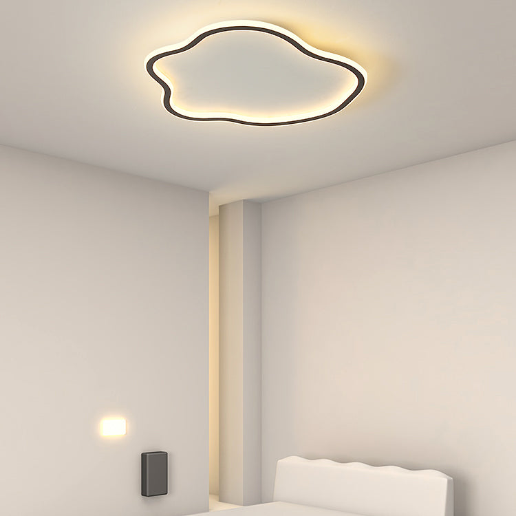 Modern Creative LED Ceiling Fixture Wrought Iron Cloud Flush Mount with Acrylic Shade