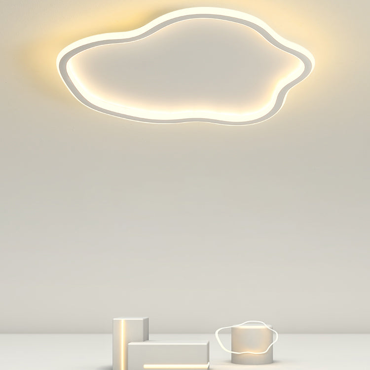 Modern Creative LED Ceiling Fixture Wrought Iron Cloud Flush Mount with Acrylic Shade