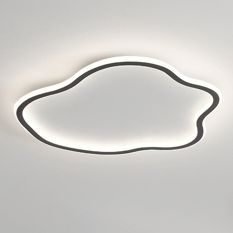 Modern Creative LED Ceiling Fixture Wrought Iron Cloud Flush Mount with Acrylic Shade