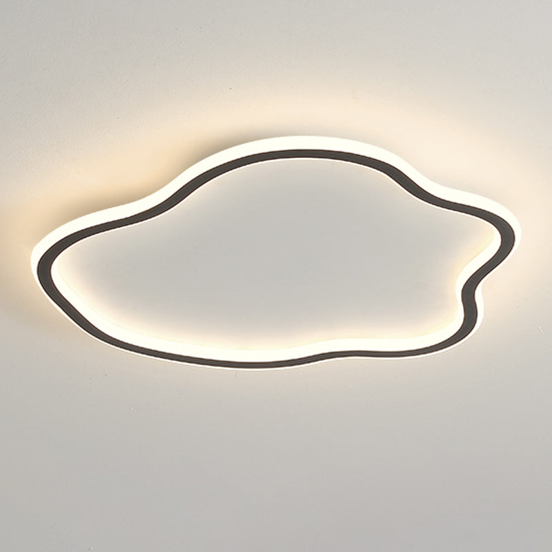 Modern Creative LED Ceiling Fixture Wrought Iron Cloud Flush Mount with Acrylic Shade