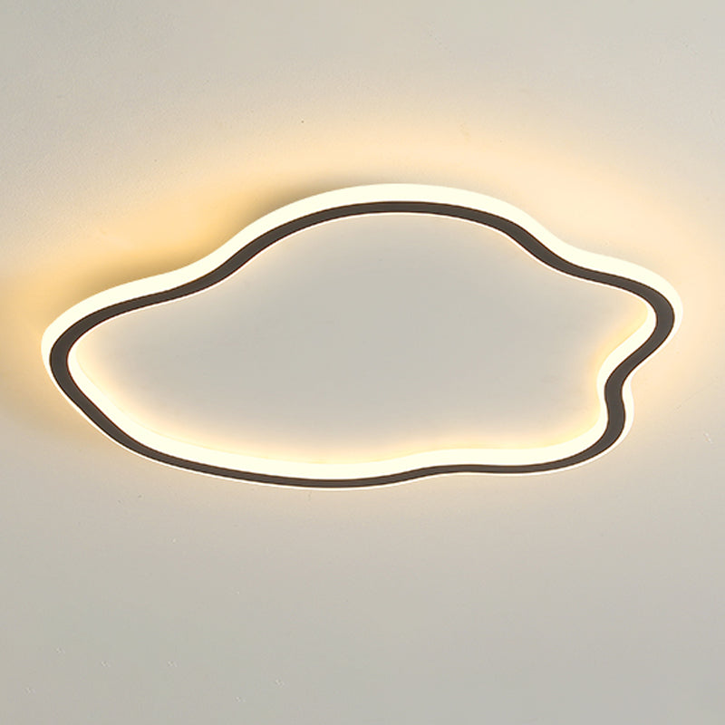 Modern Creative LED Ceiling Fixture Wrought Iron Cloud Flush Mount with Acrylic Shade