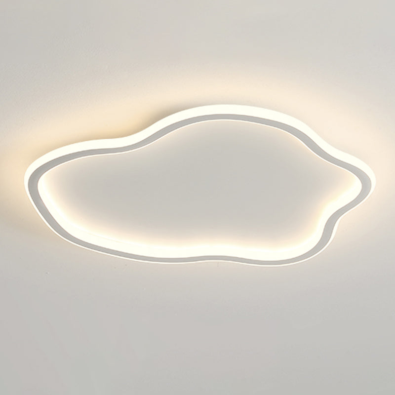 Modern Creative LED Ceiling Fixture Wrought Iron Cloud Flush Mount with Acrylic Shade