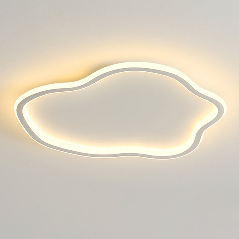 Modern Creative LED Ceiling Fixture Wrought Iron Cloud Flush Mount with Acrylic Shade