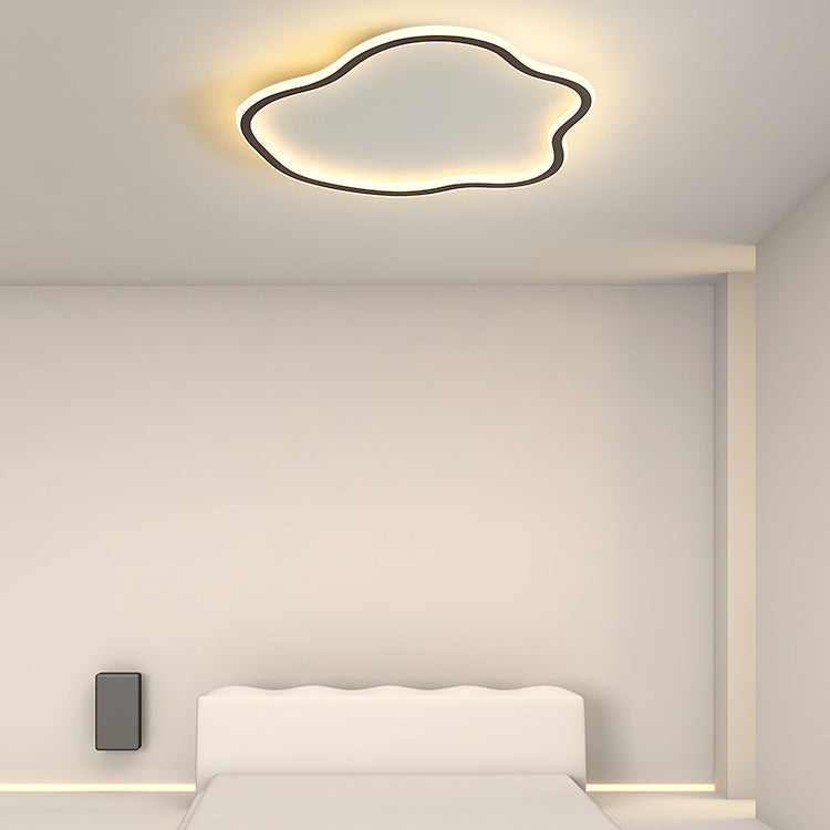 Modern Creative LED Ceiling Fixture Wrought Iron Cloud Flush Mount with Acrylic Shade