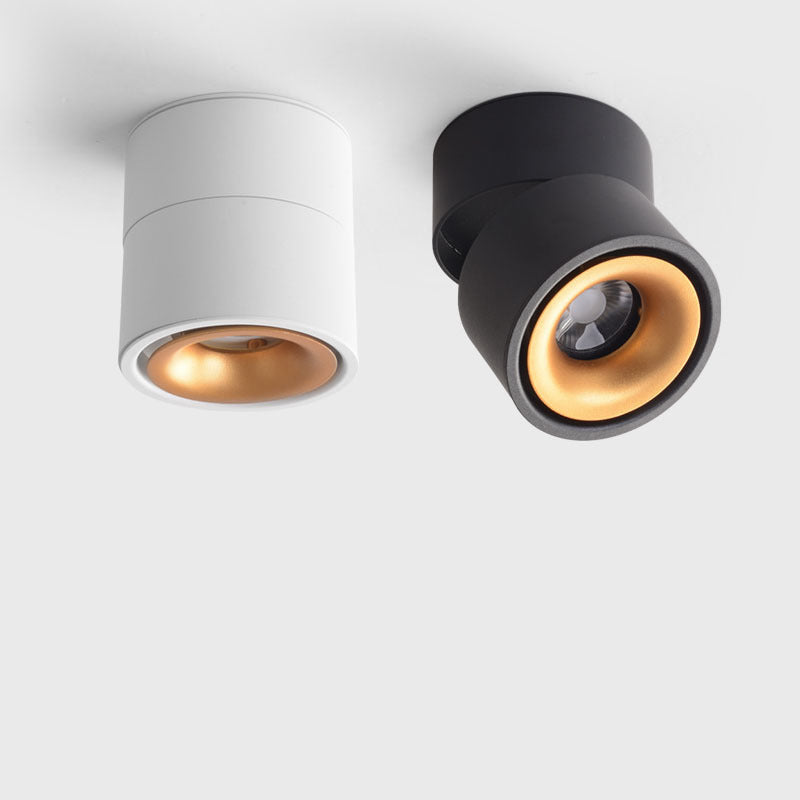 Cylinder Shape LED Ceiling Lamp Modern Aluminium 1 Light Flush Mount for Dining Room