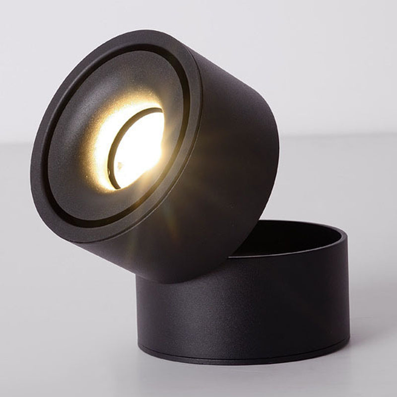Cylinder Shape LED Ceiling Lamp Modern Aluminium 1 Light Flush Mount for Dining Room