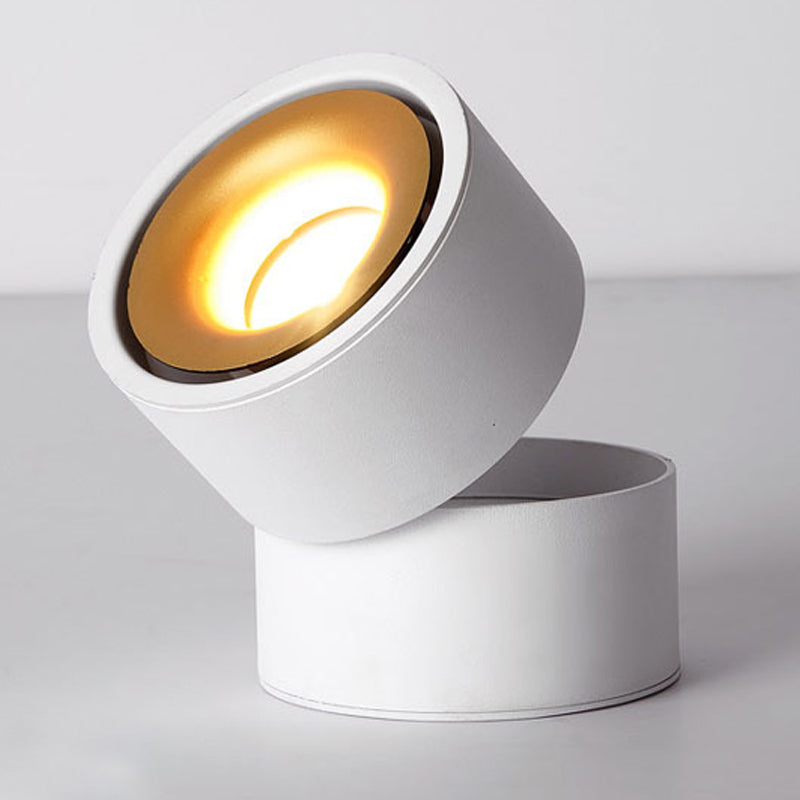 Cylinder Shape LED Ceiling Lamp Modern Aluminium 1 Light Flush Mount for Dining Room